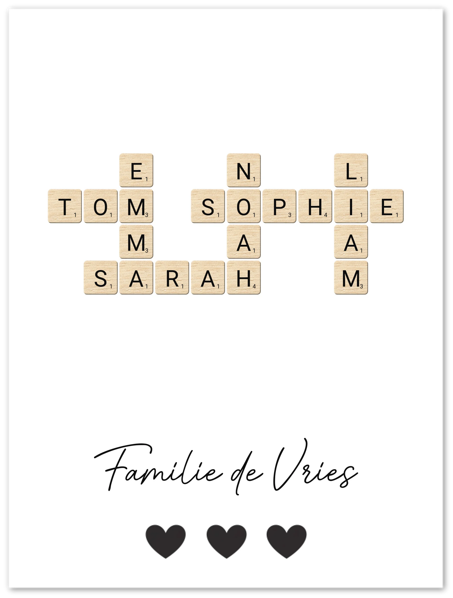 Scrabble - Gepersonaliseerde poster