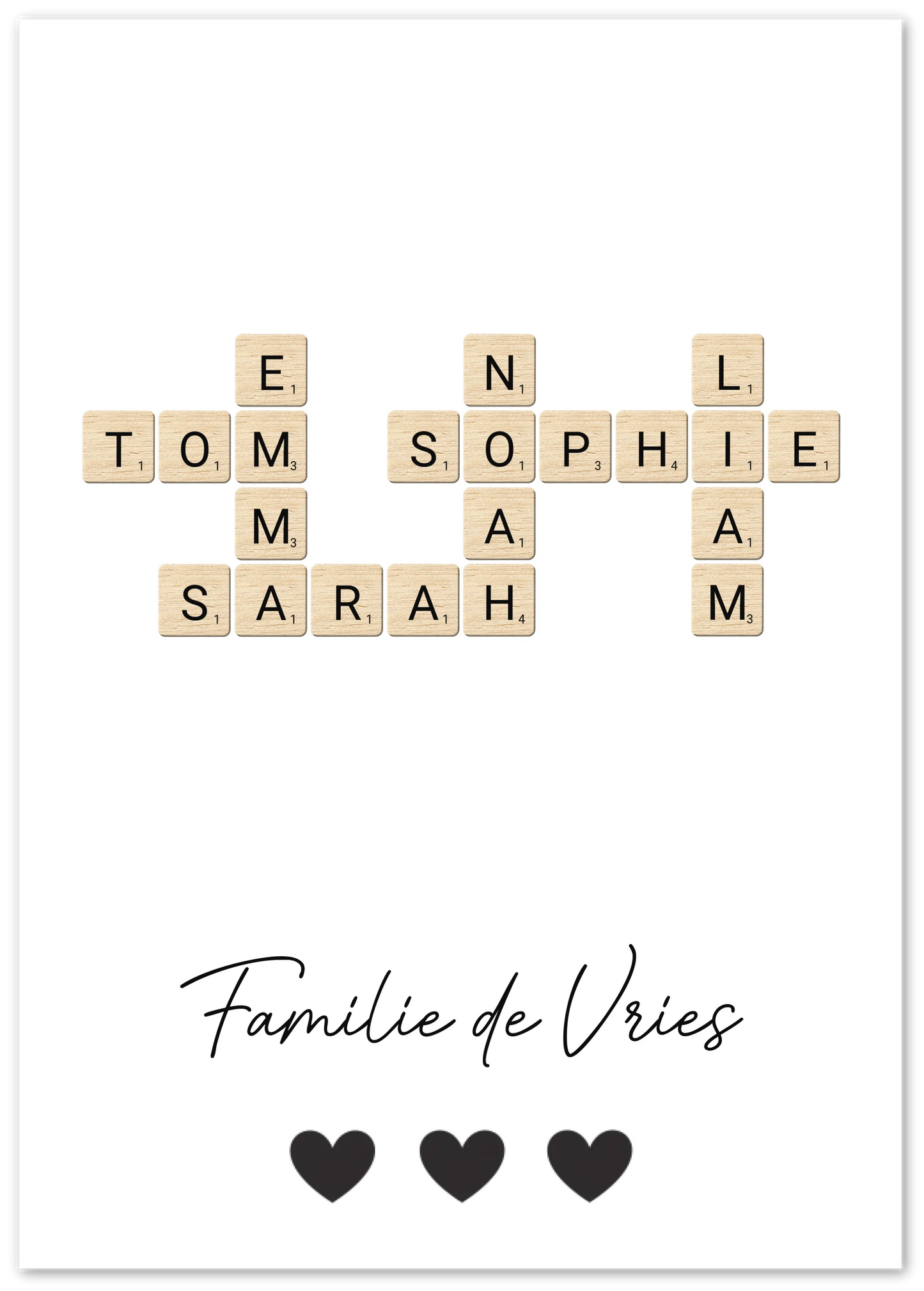 Scrabble - Gepersonaliseerde poster