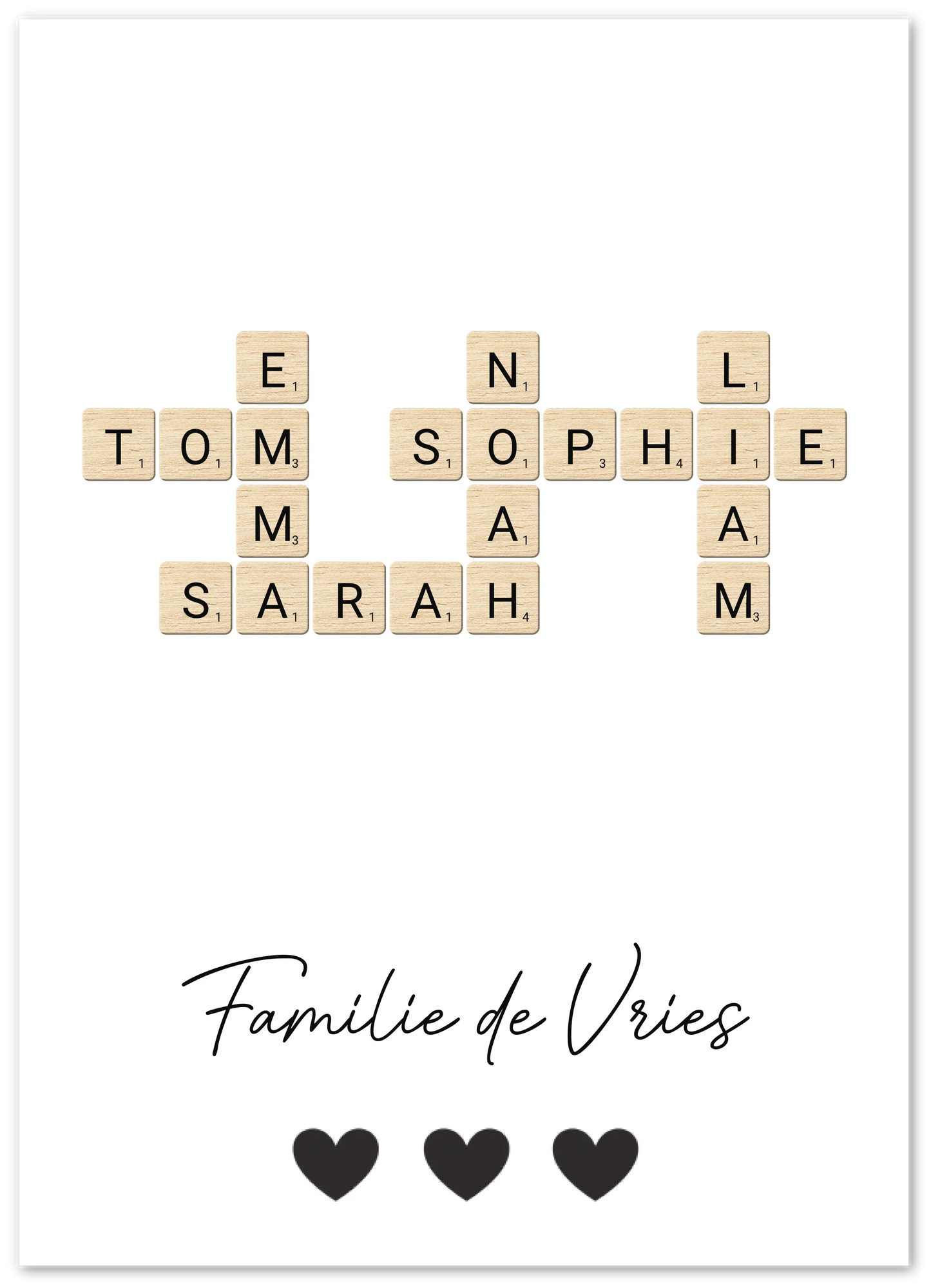 Scrabble - Gepersonaliseerde poster