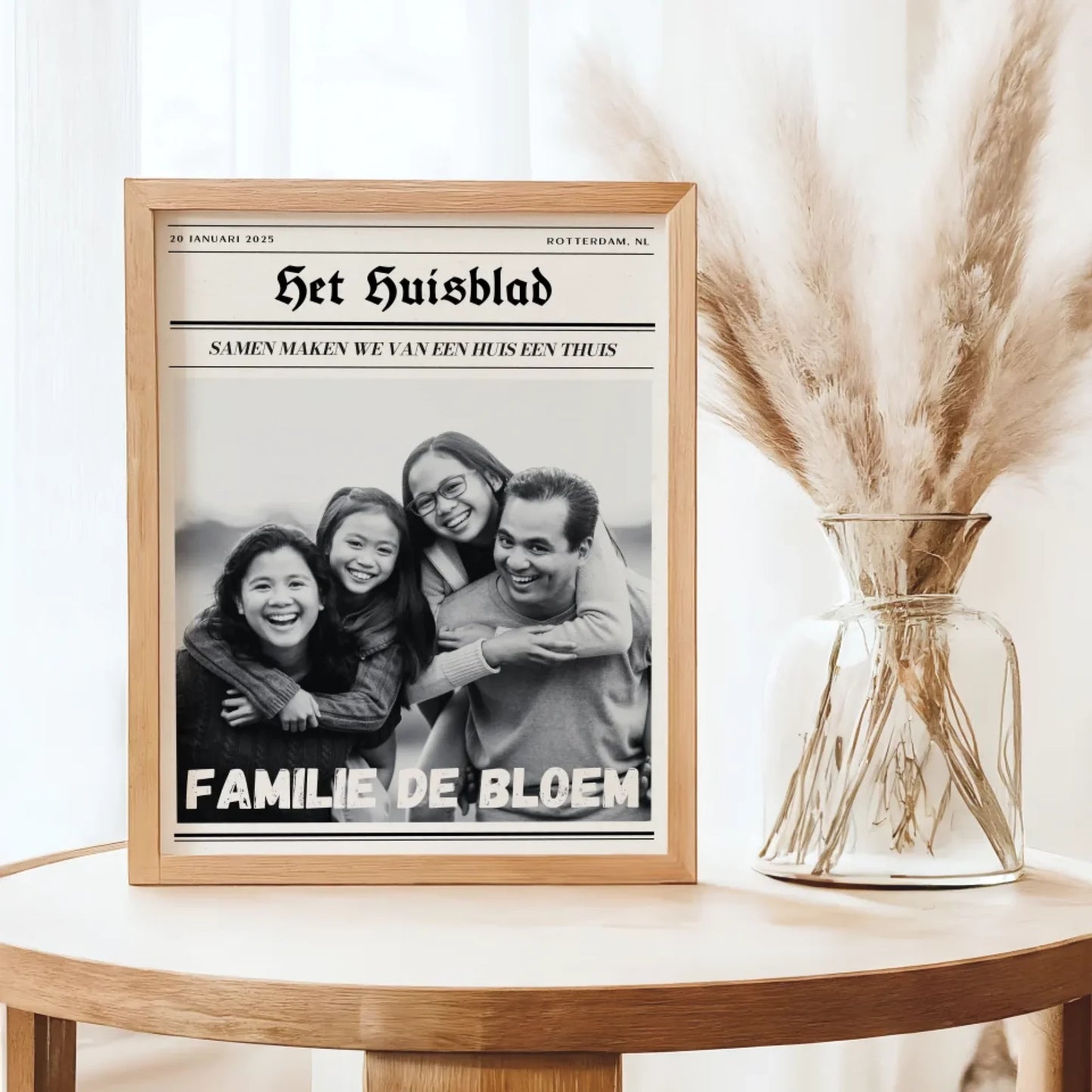 Gepersonaliseerde familie poster Moederdag krantenkop