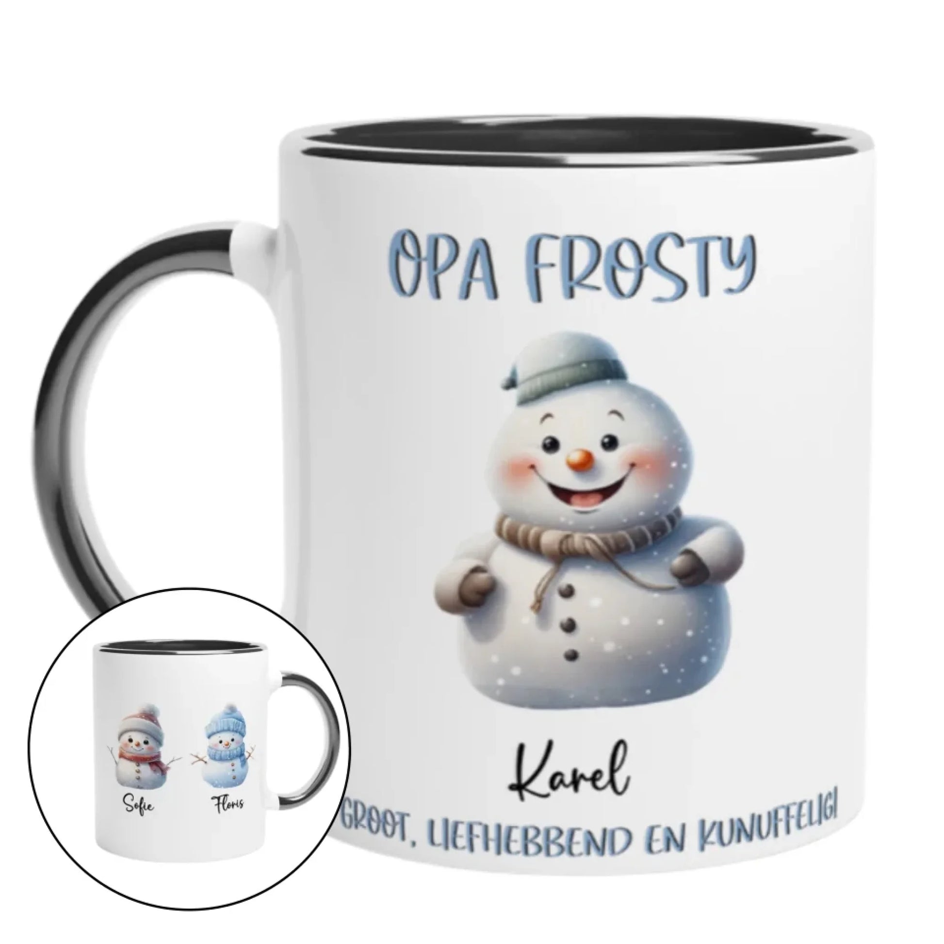 Gepersonaliseerde Kerst mok opa met naam van kinderen (4)