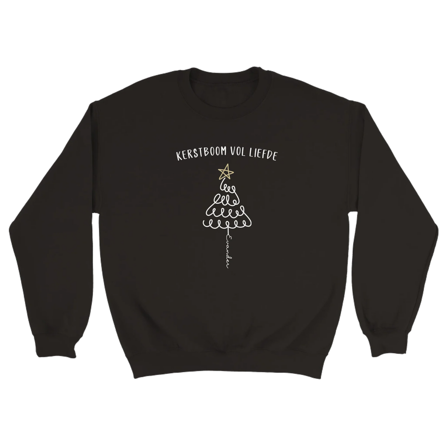 Kerstbomen vol liefde wit - Gepersonaliseerde kersttrui