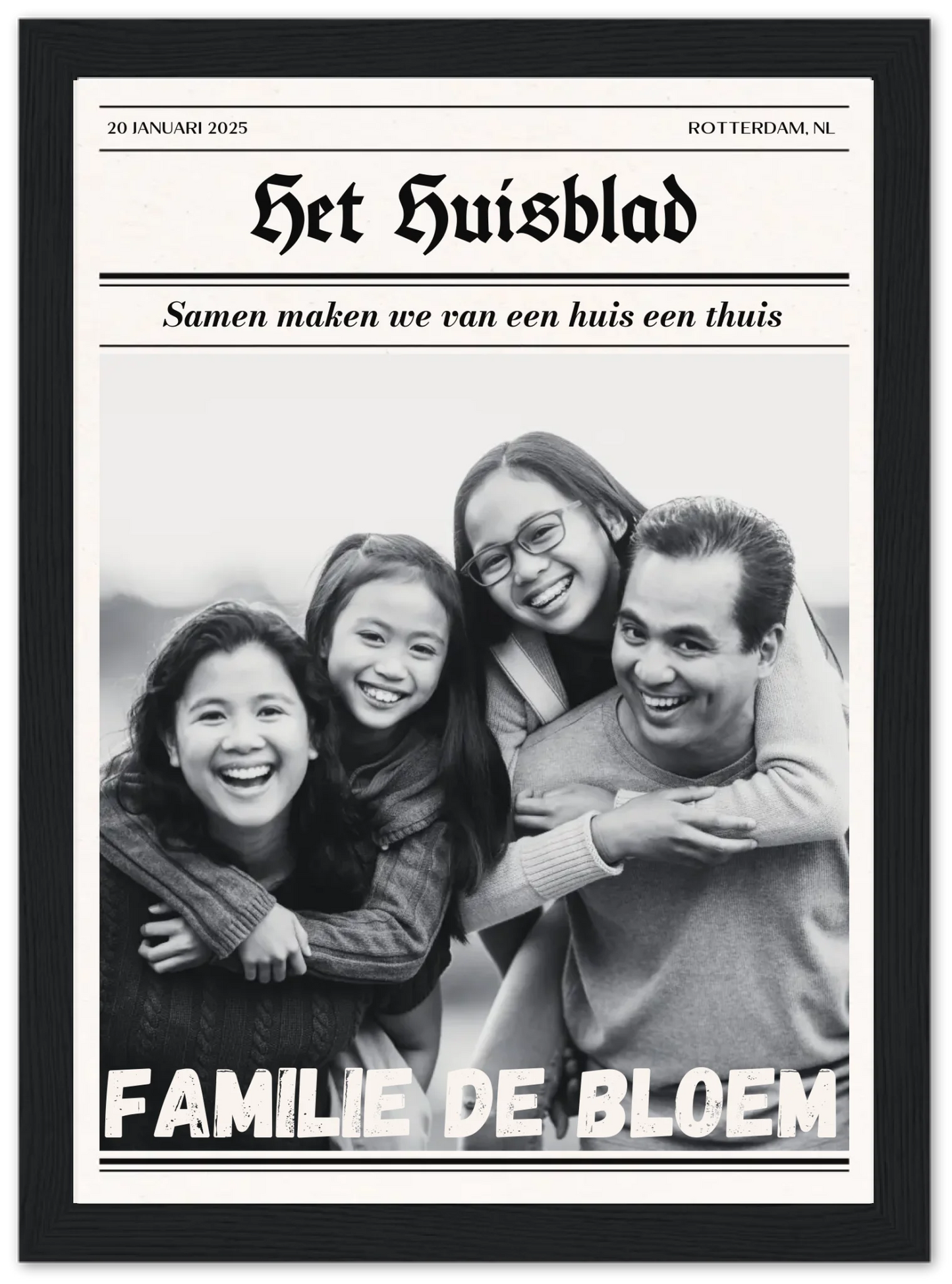 The Huisblad - Personalized poster with frame