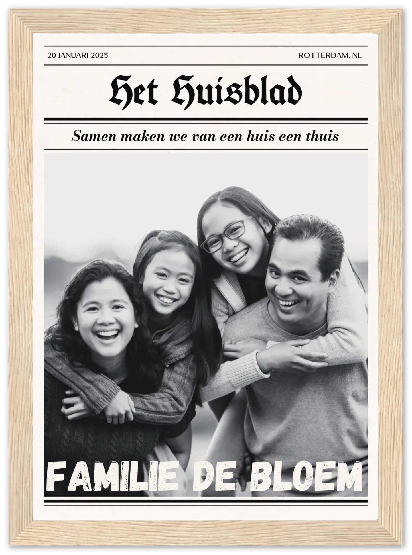The Huisblad - Personalized poster with frame