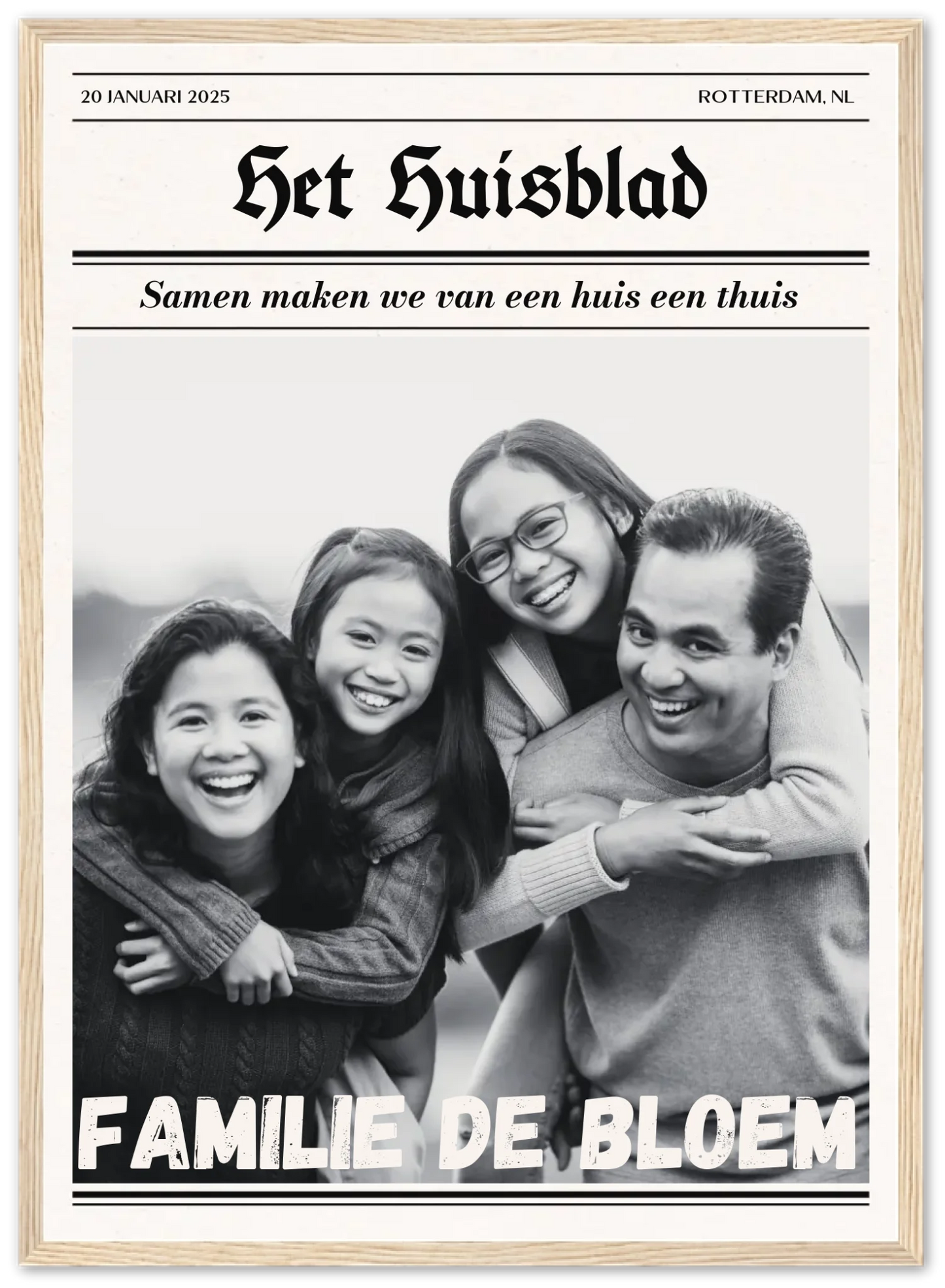 The Huisblad - Personalized poster with frame