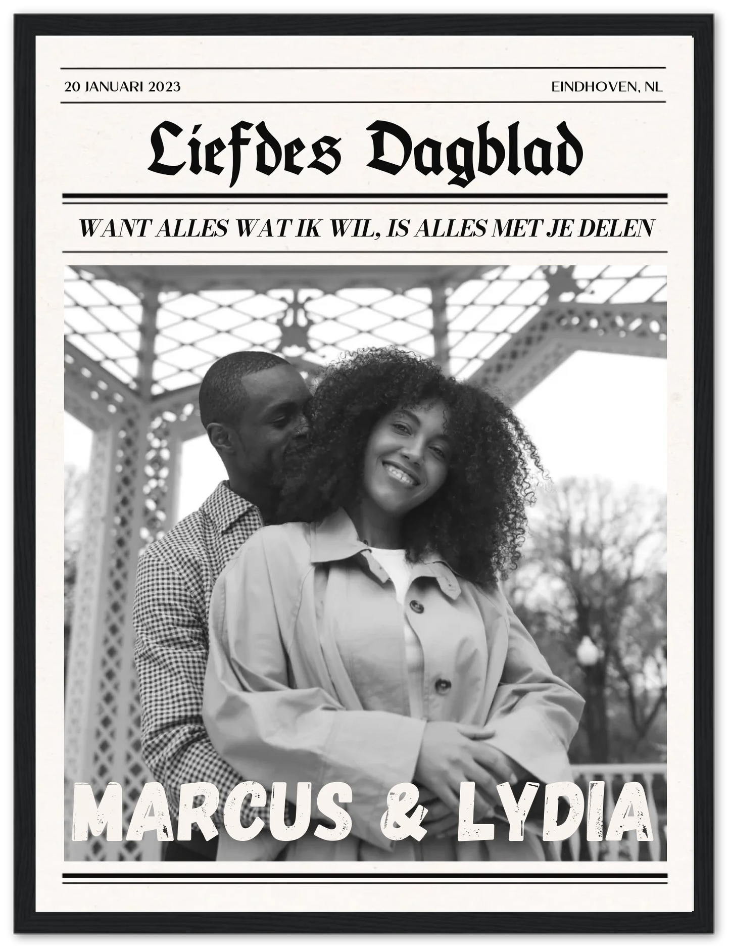 Love Day Ball - Personalized Poster with Frame