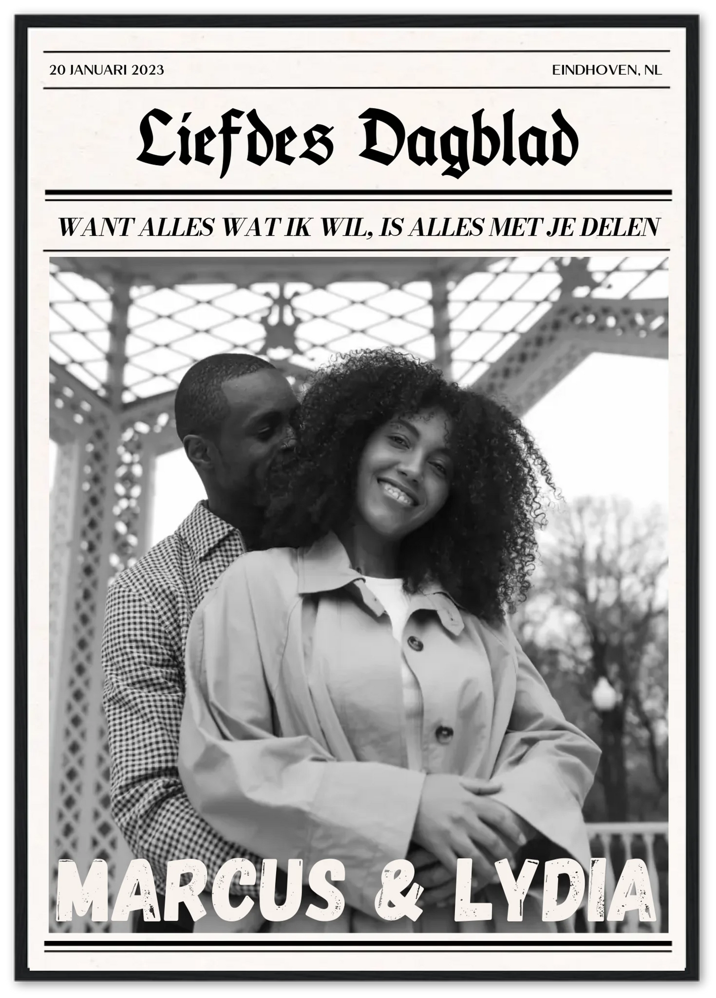 Love Day Ball - Personalized Poster with Frame