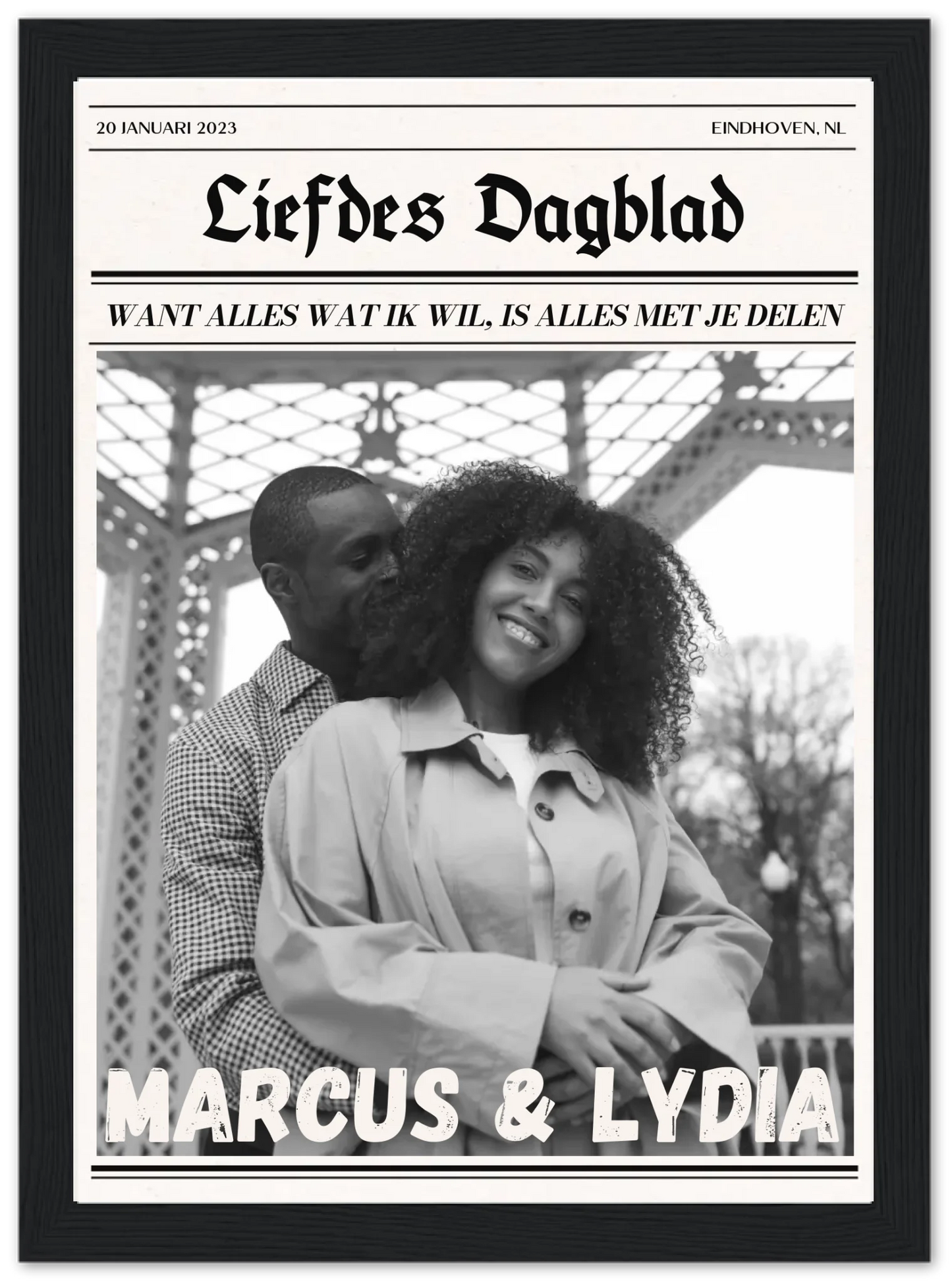 Love Day Ball - Personalized Poster with Frame