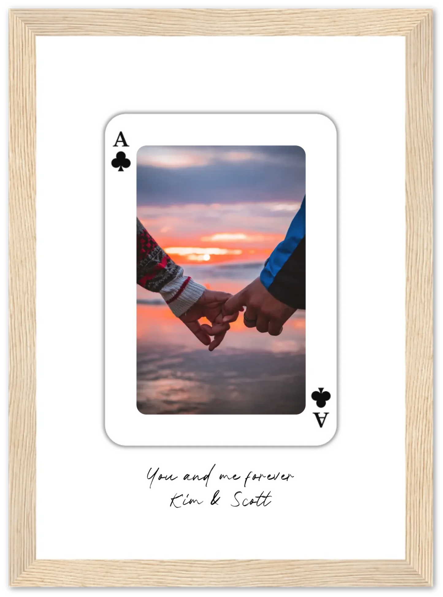 Playing Cards Photo Upload - Personalized Poster with Frame