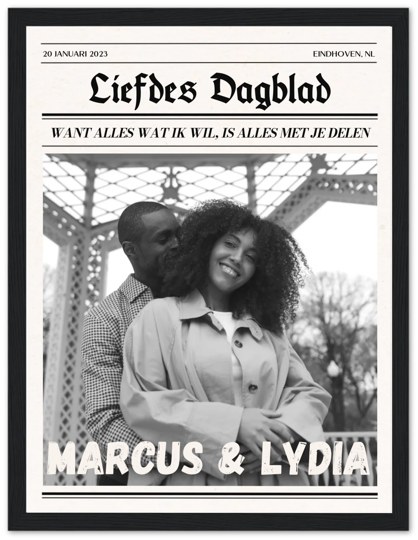 Love Day Ball - Personalized Poster with Frame