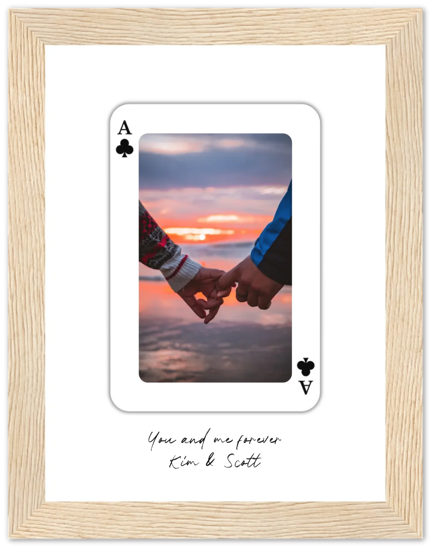 Playing Cards Photo Upload - Personalized Poster with Frame
