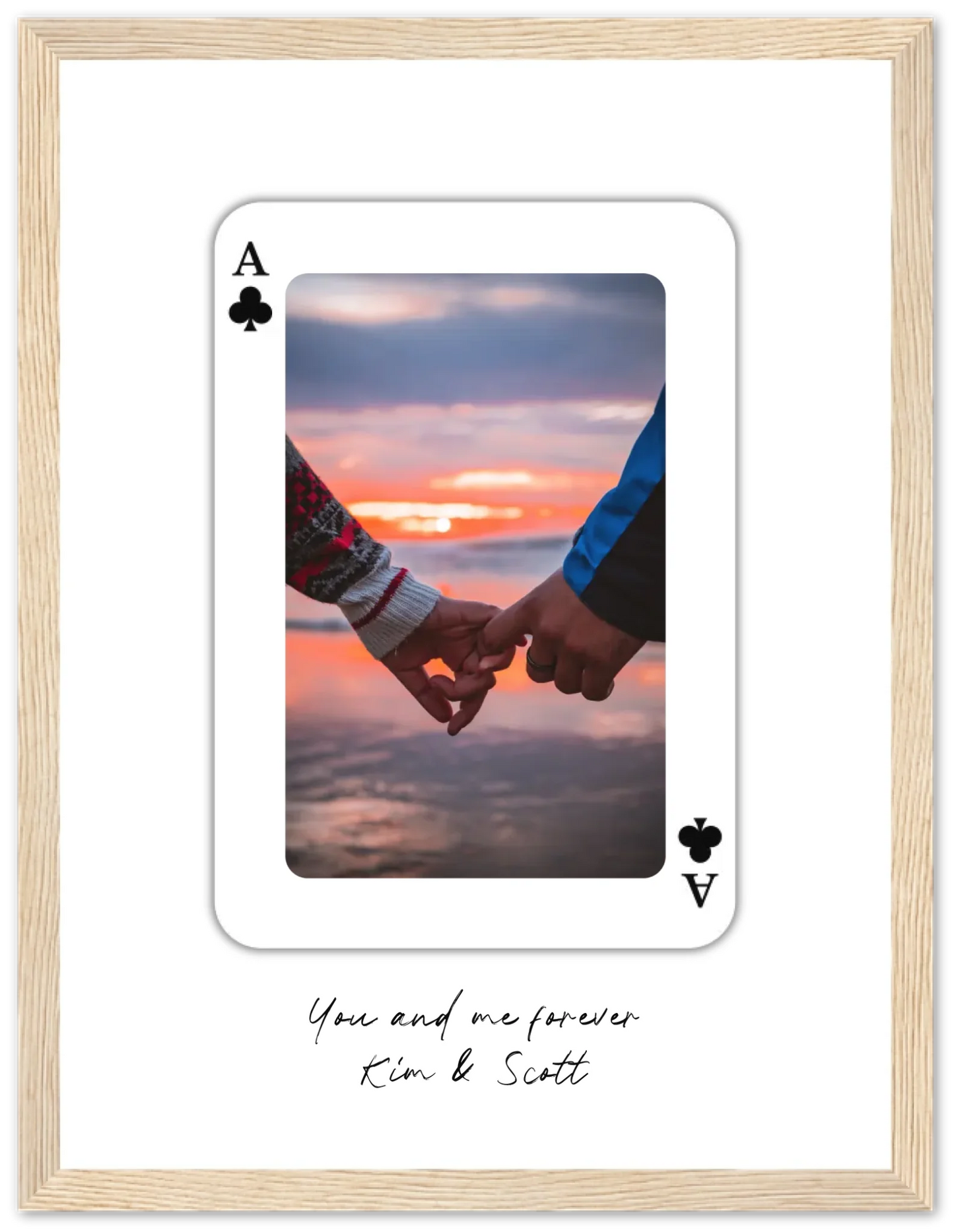 Playing Cards Photo Upload - Personalized Poster with Frame
