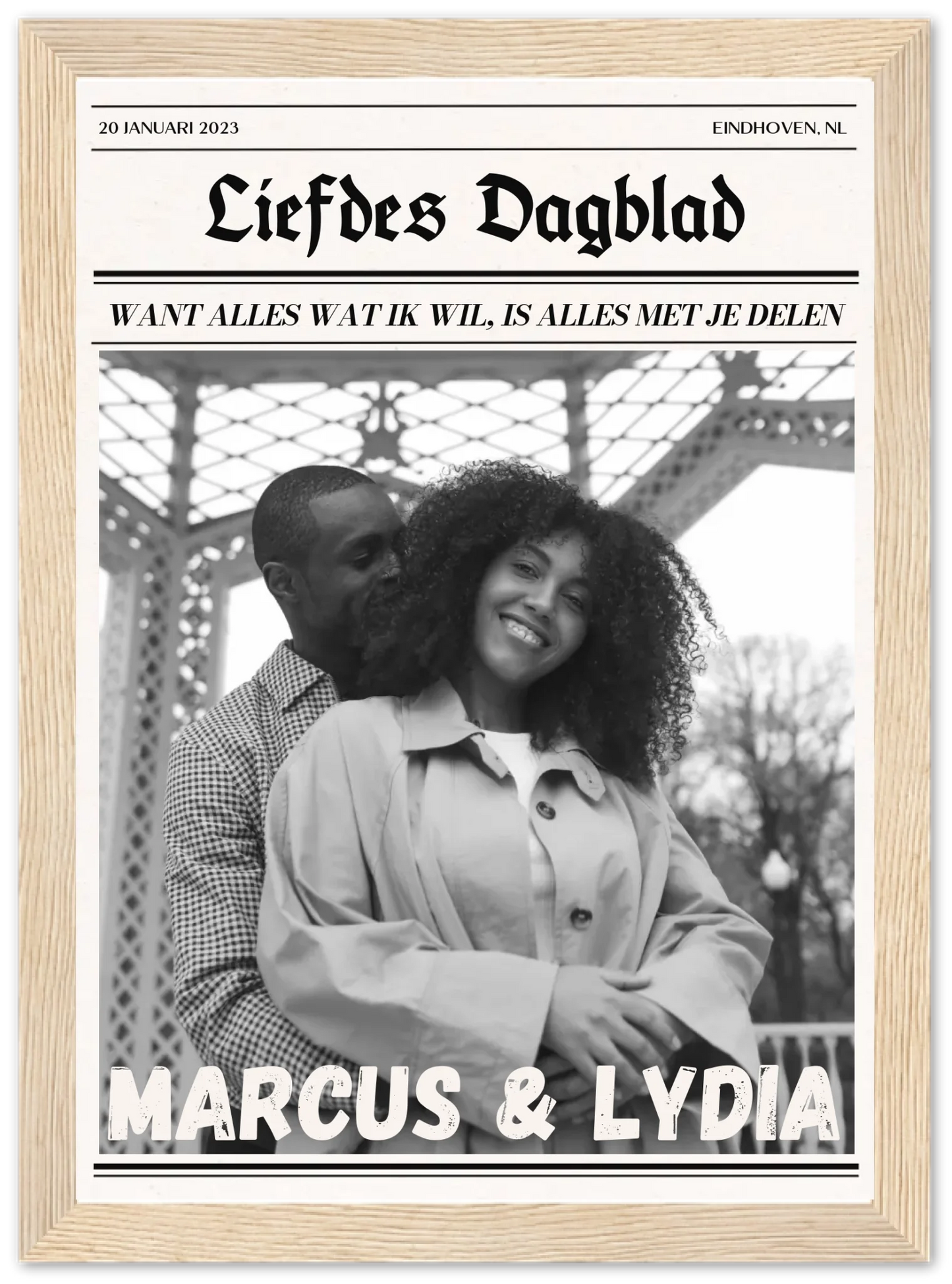 Love Day Ball - Personalized Poster with Frame