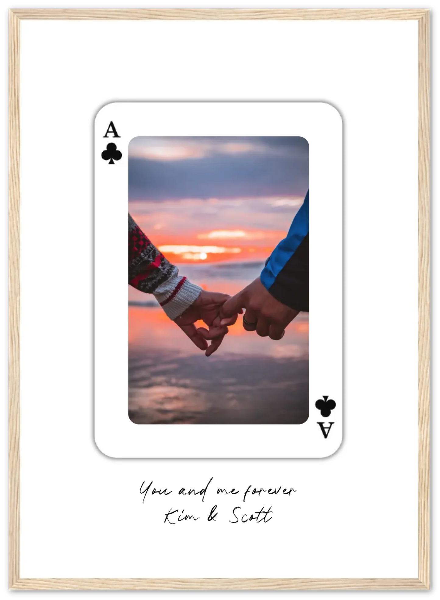 Playing Cards Photo Upload - Personalized Poster with Frame