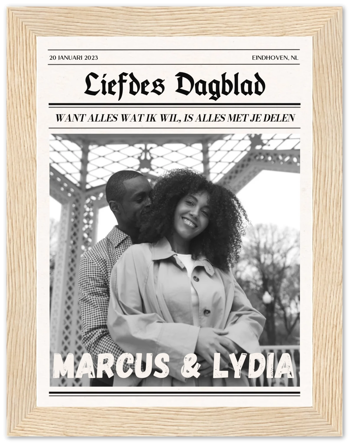 Love Day Ball - Personalized Poster with Frame