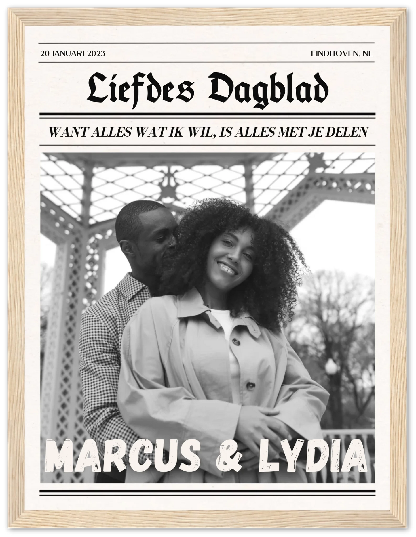 Love Day Ball - Personalized Poster with Frame