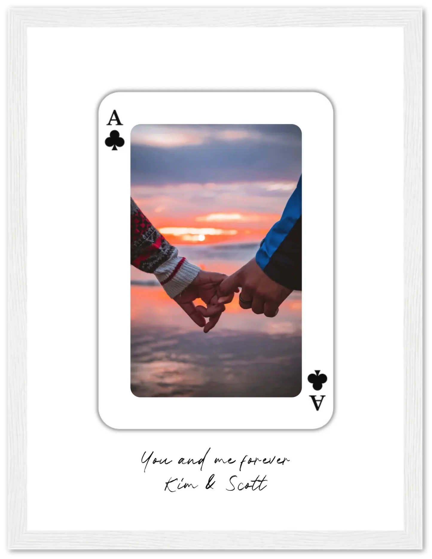 Playing Cards Photo Upload - Personalized Poster with Frame