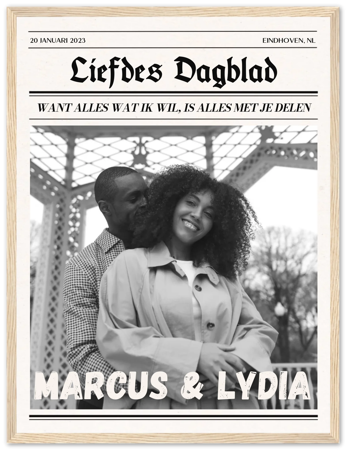 Love Day Ball - Personalized Poster with Frame