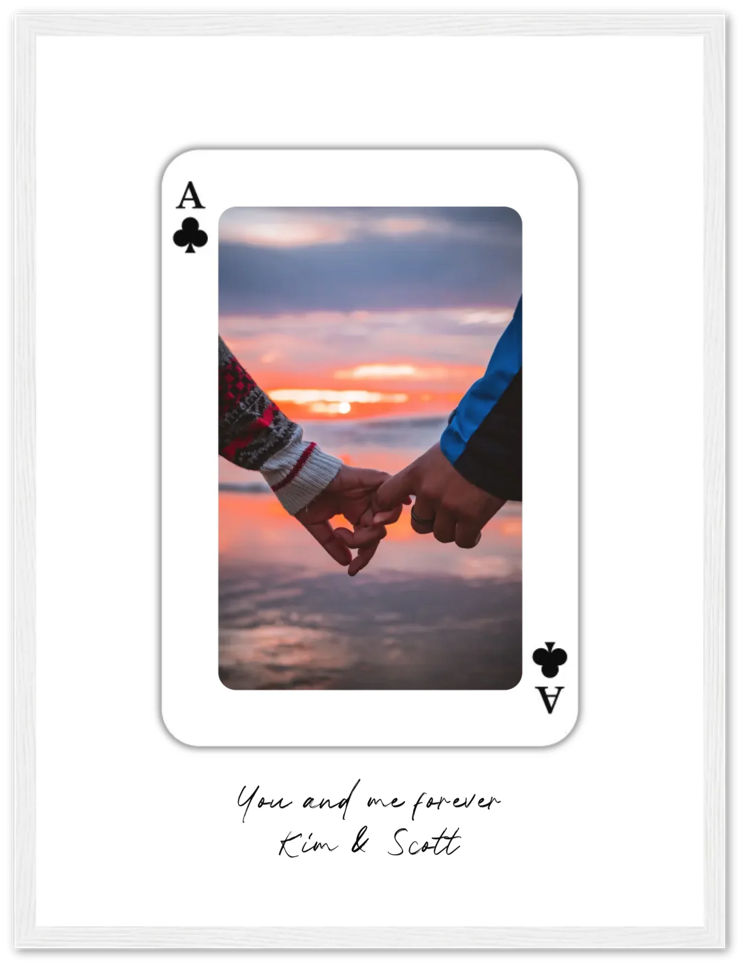 Playing Cards Photo Upload - Personalized Poster with Frame