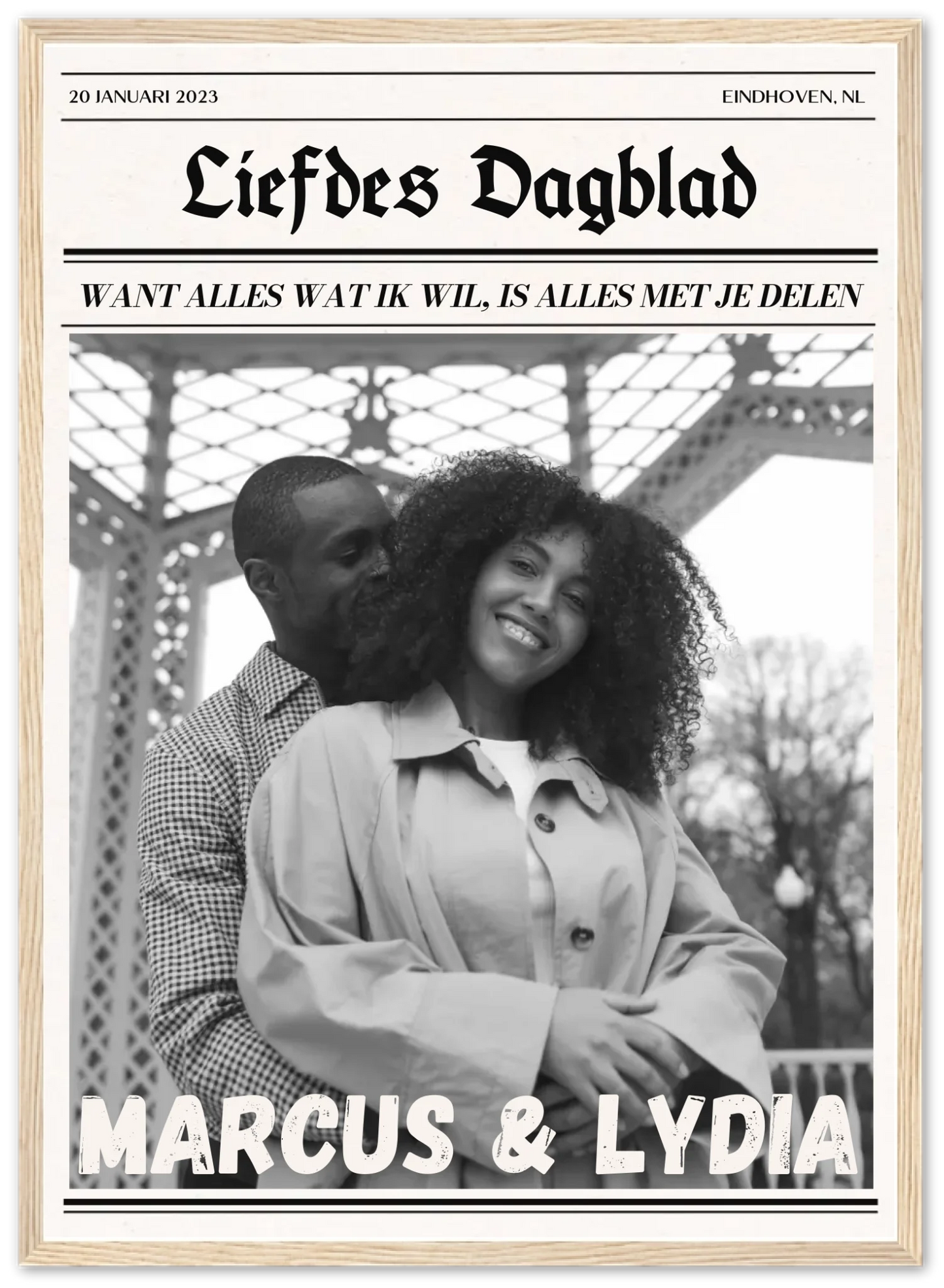 Love Day Ball - Personalized Poster with Frame