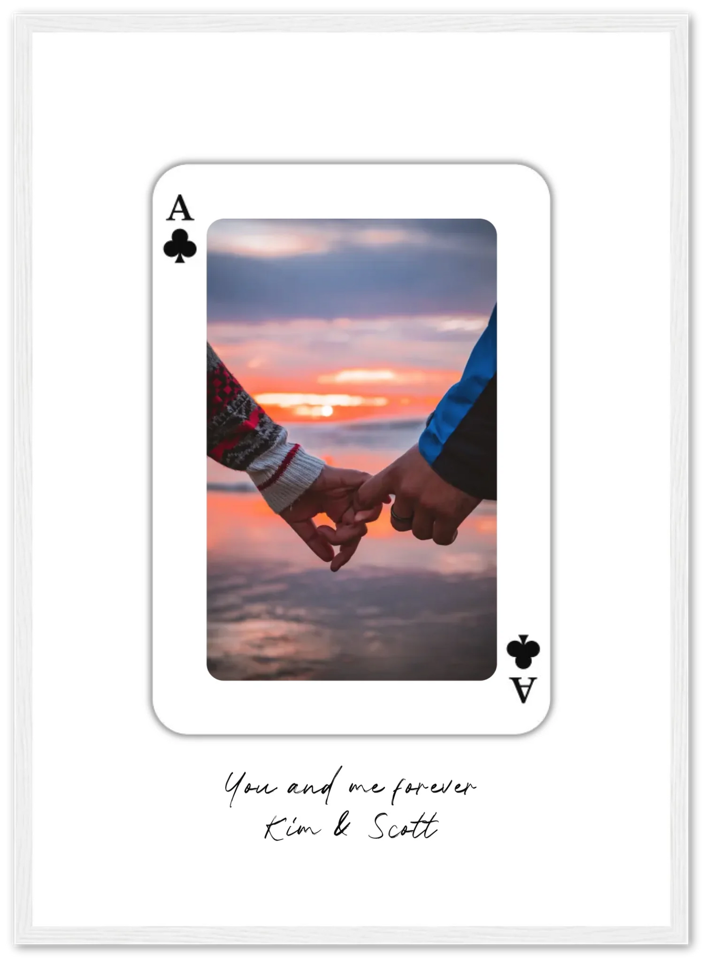 Playing Cards Photo Upload - Personalized Poster with Frame