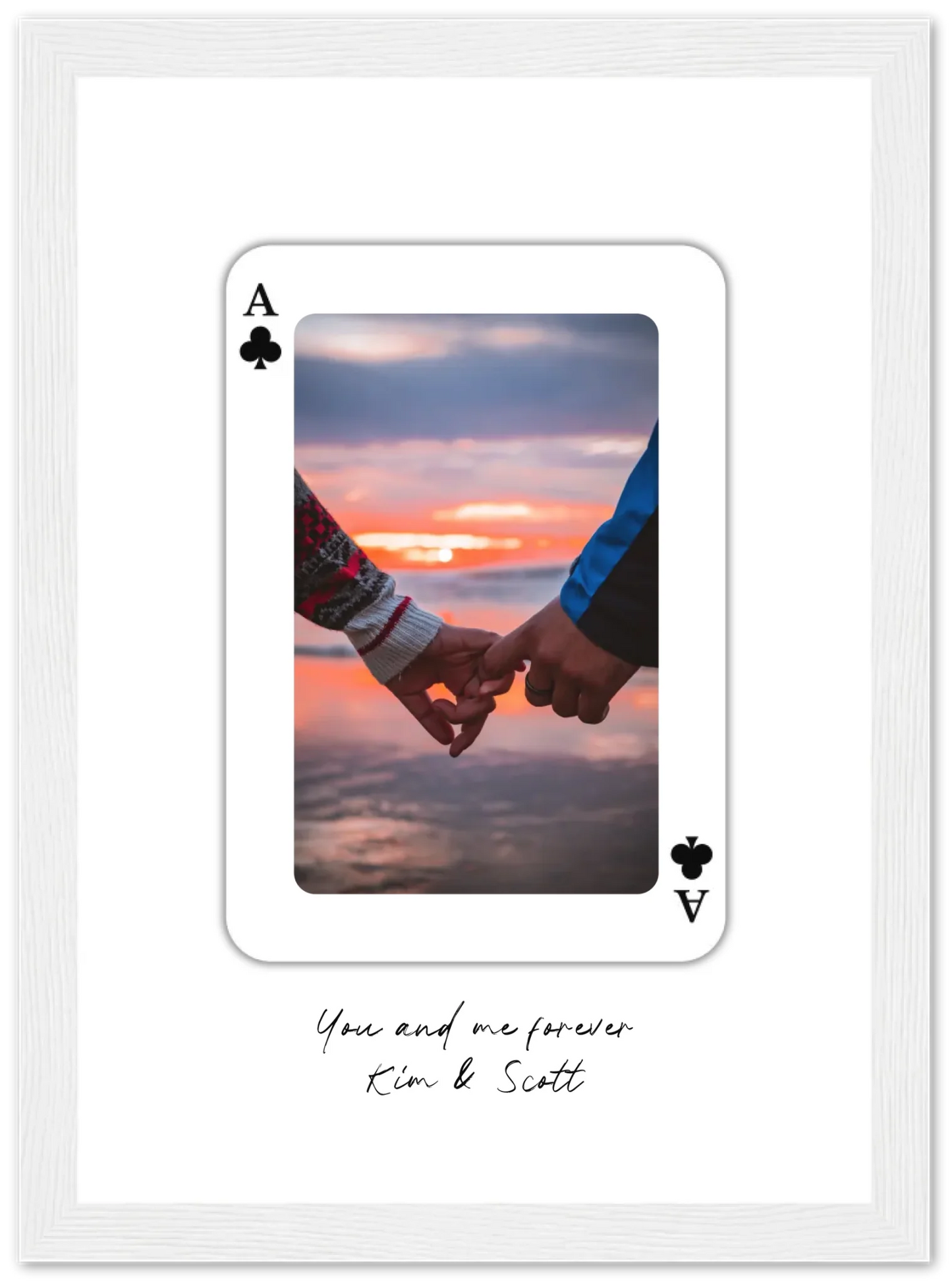 Playing Cards Photo Upload - Personalized Poster with Frame