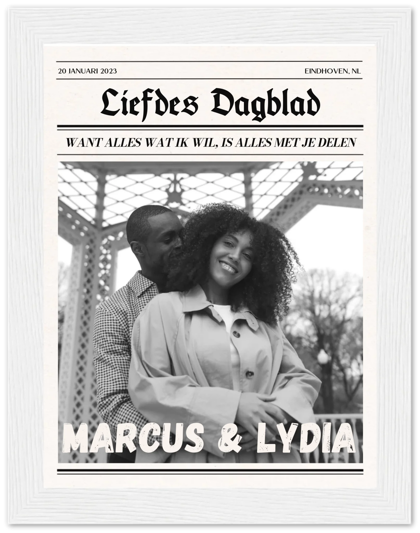 Love Day Ball - Personalized Poster with Frame