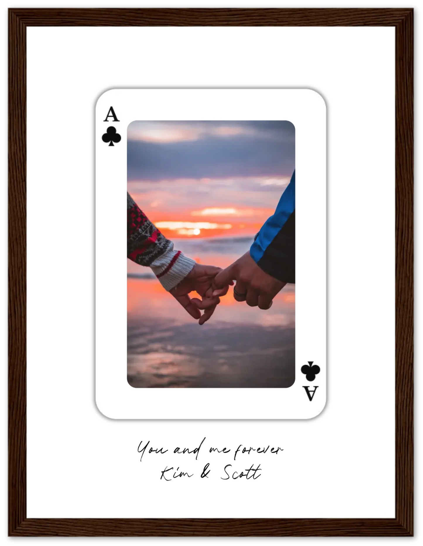 Playing Cards Photo Upload - Personalized Poster with Frame