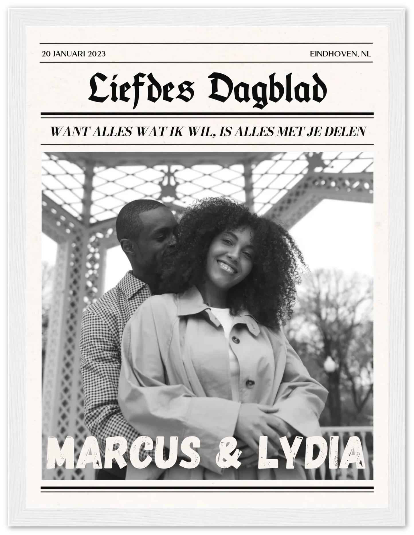 Love Day Ball - Personalized Poster with Frame