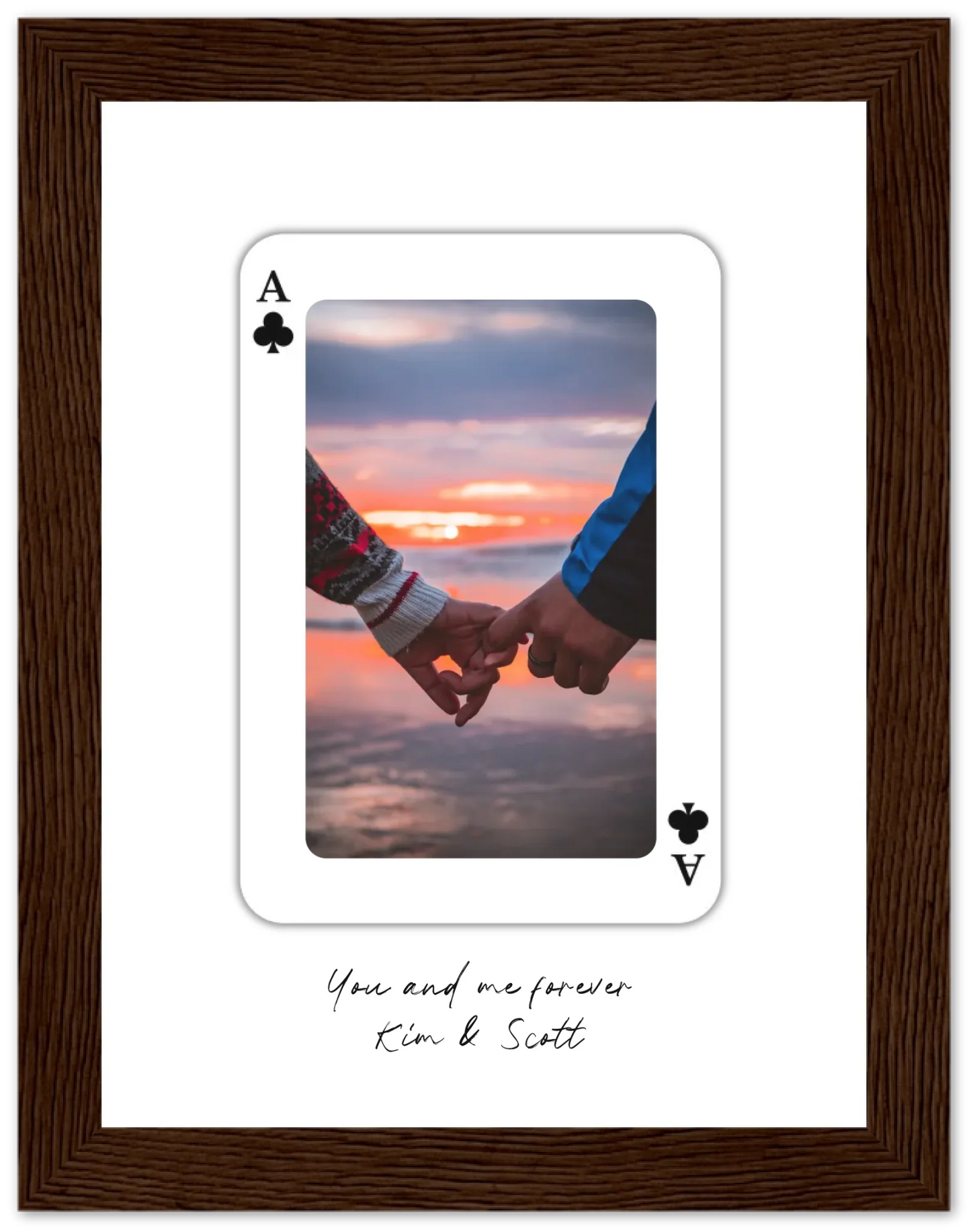 Playing Cards Photo Upload - Personalized Poster with Frame