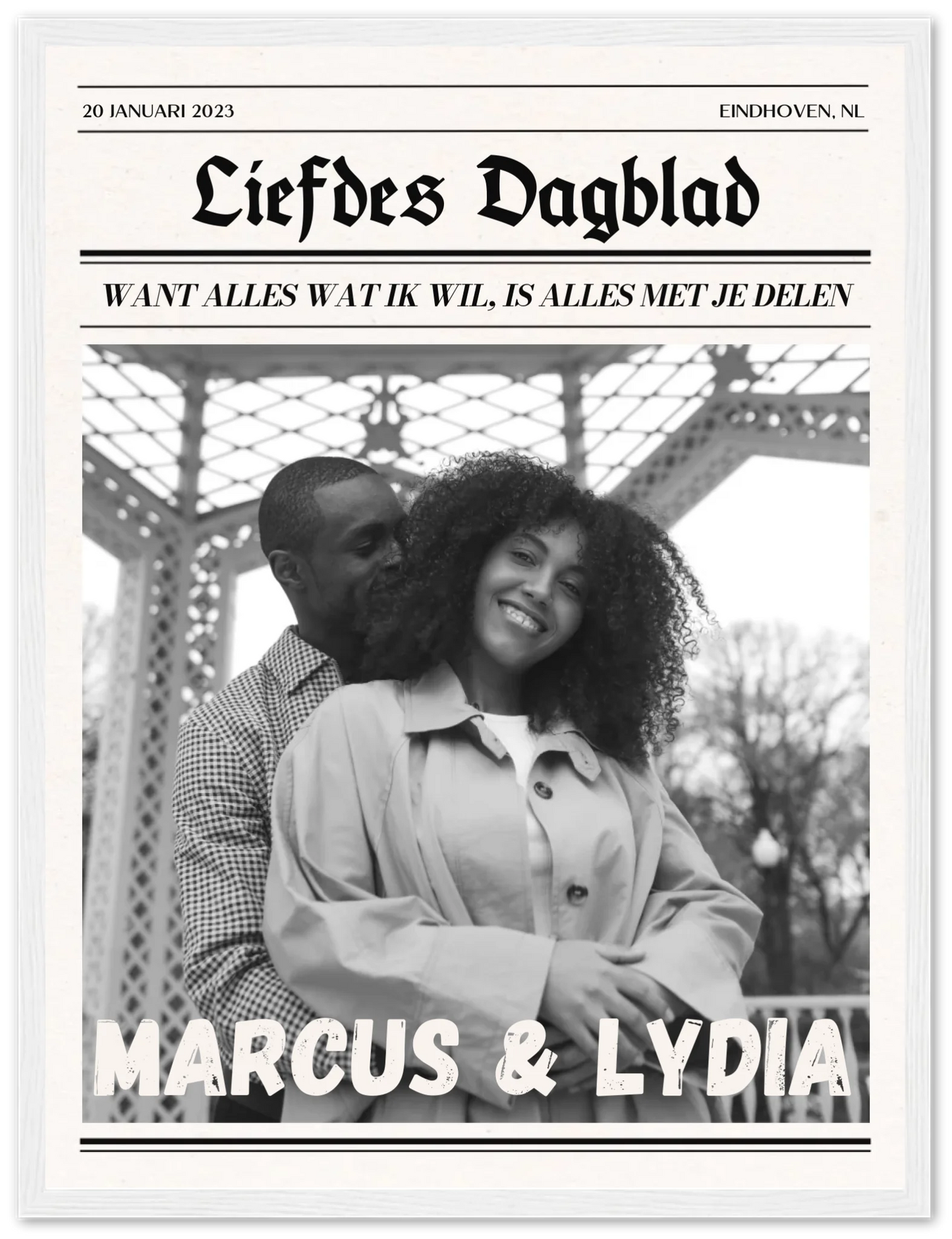 Love Day Ball - Personalized Poster with Frame