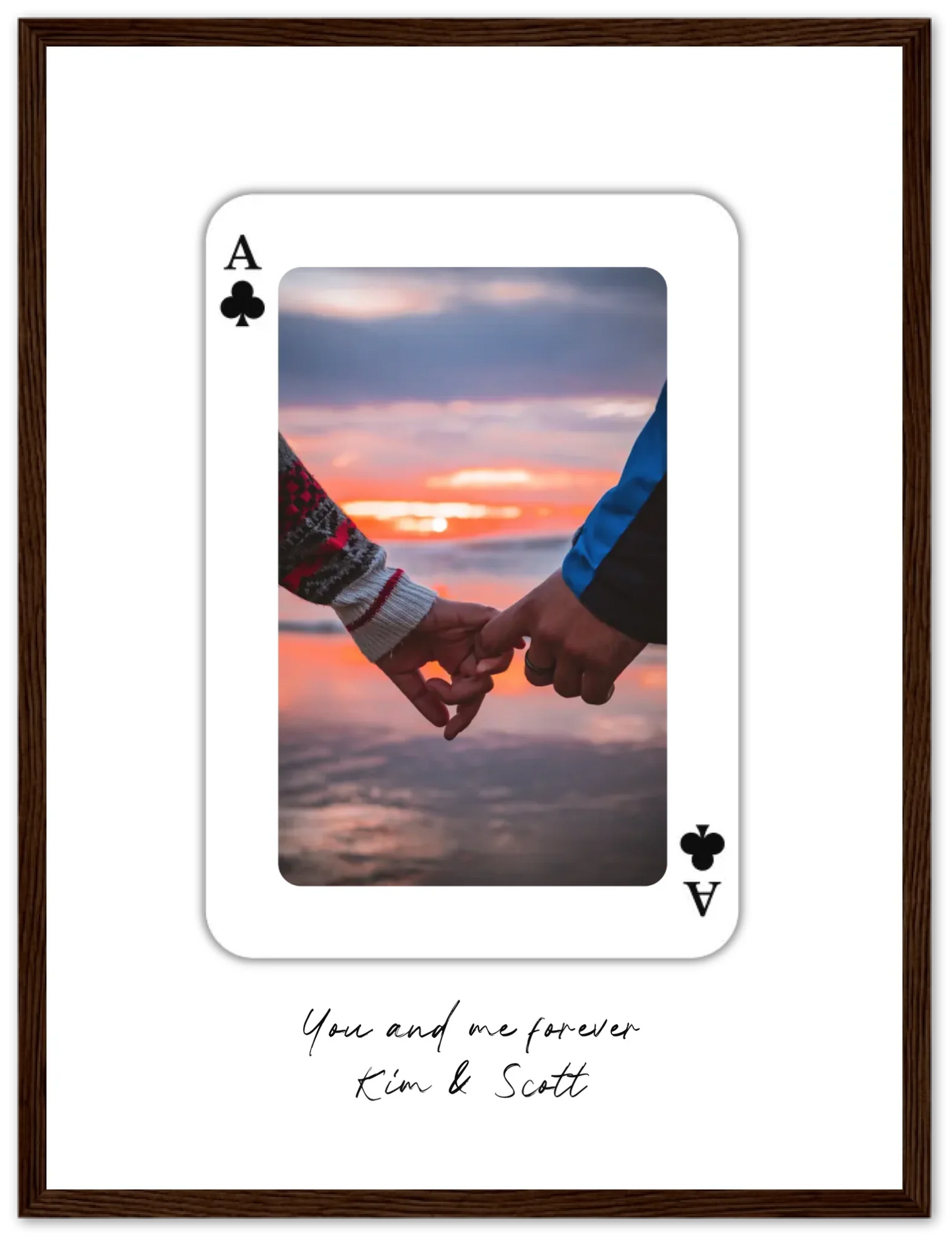 Playing Cards Photo Upload - Personalized Poster with Frame