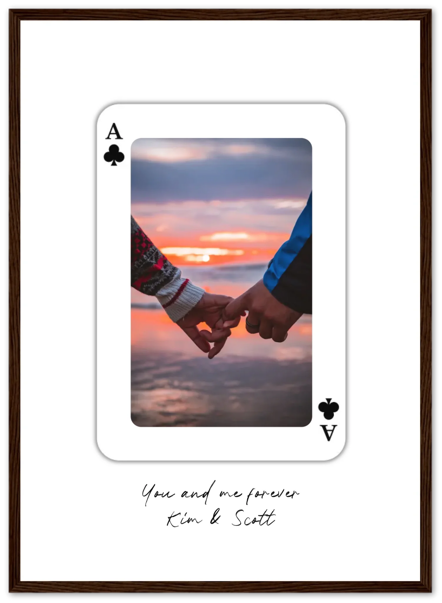 Playing Cards Photo Upload - Personalized Poster with Frame