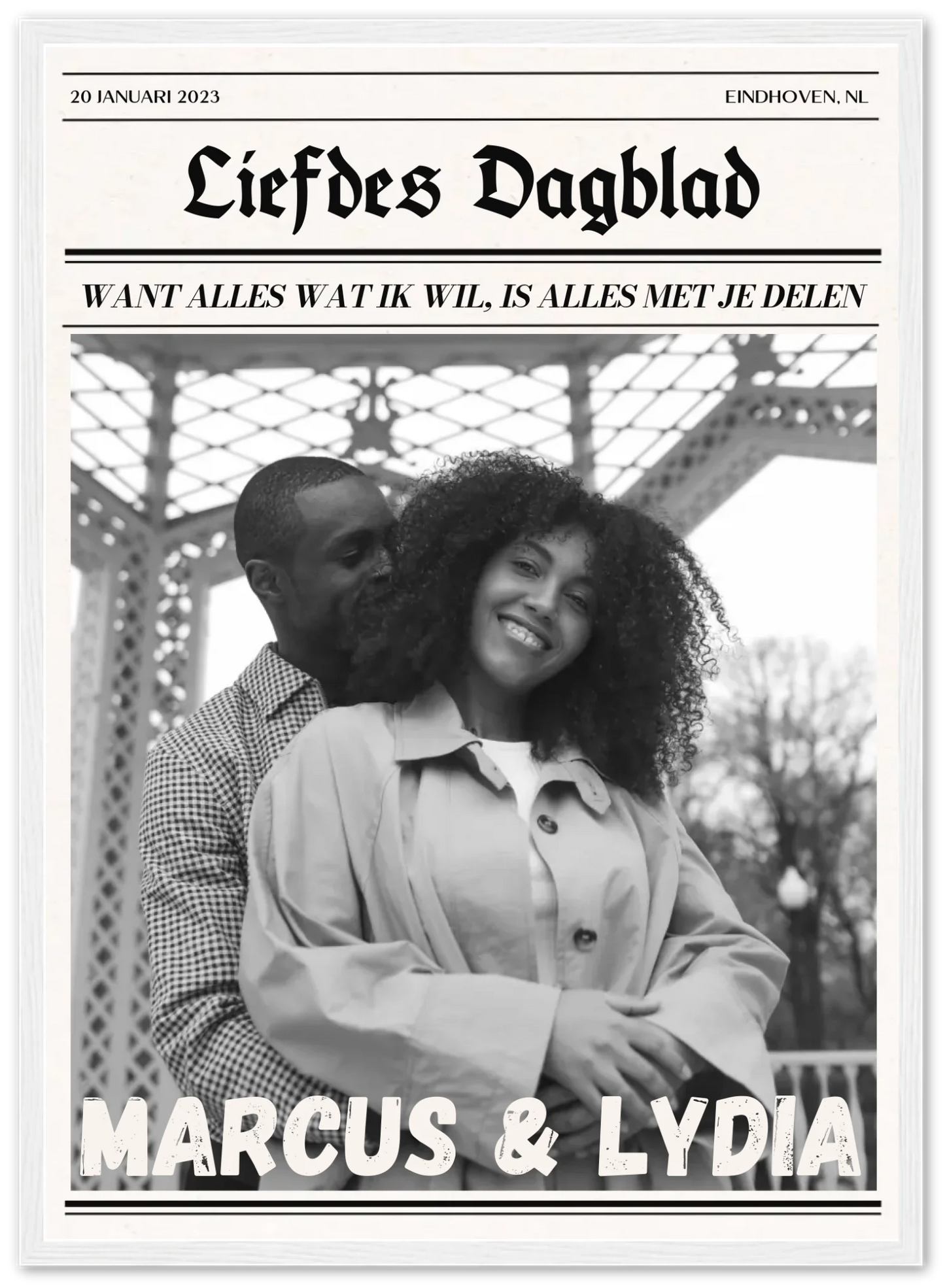 Love Day Ball - Personalized Poster with Frame