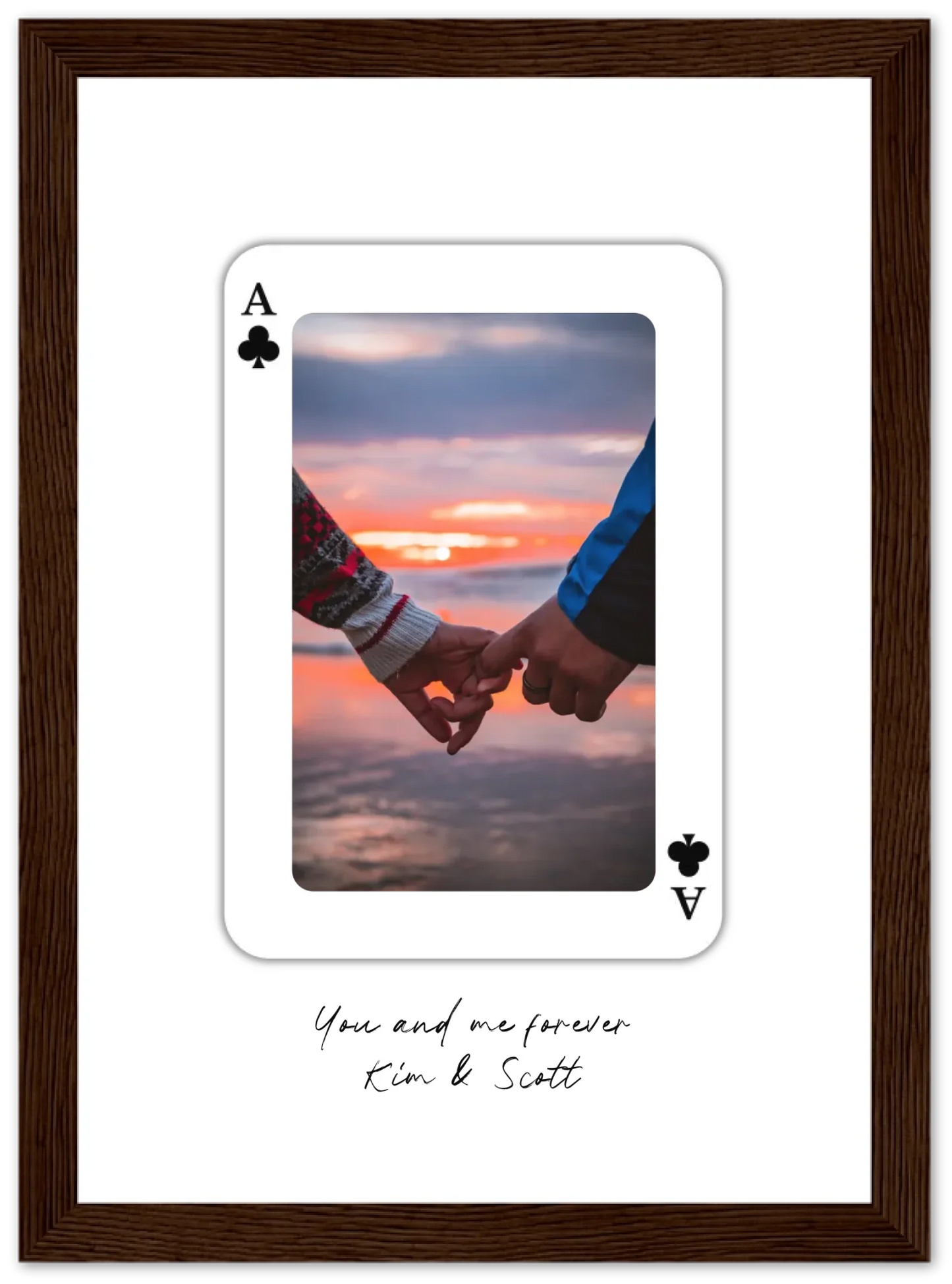 Playing Cards Photo Upload - Personalized Poster with Frame