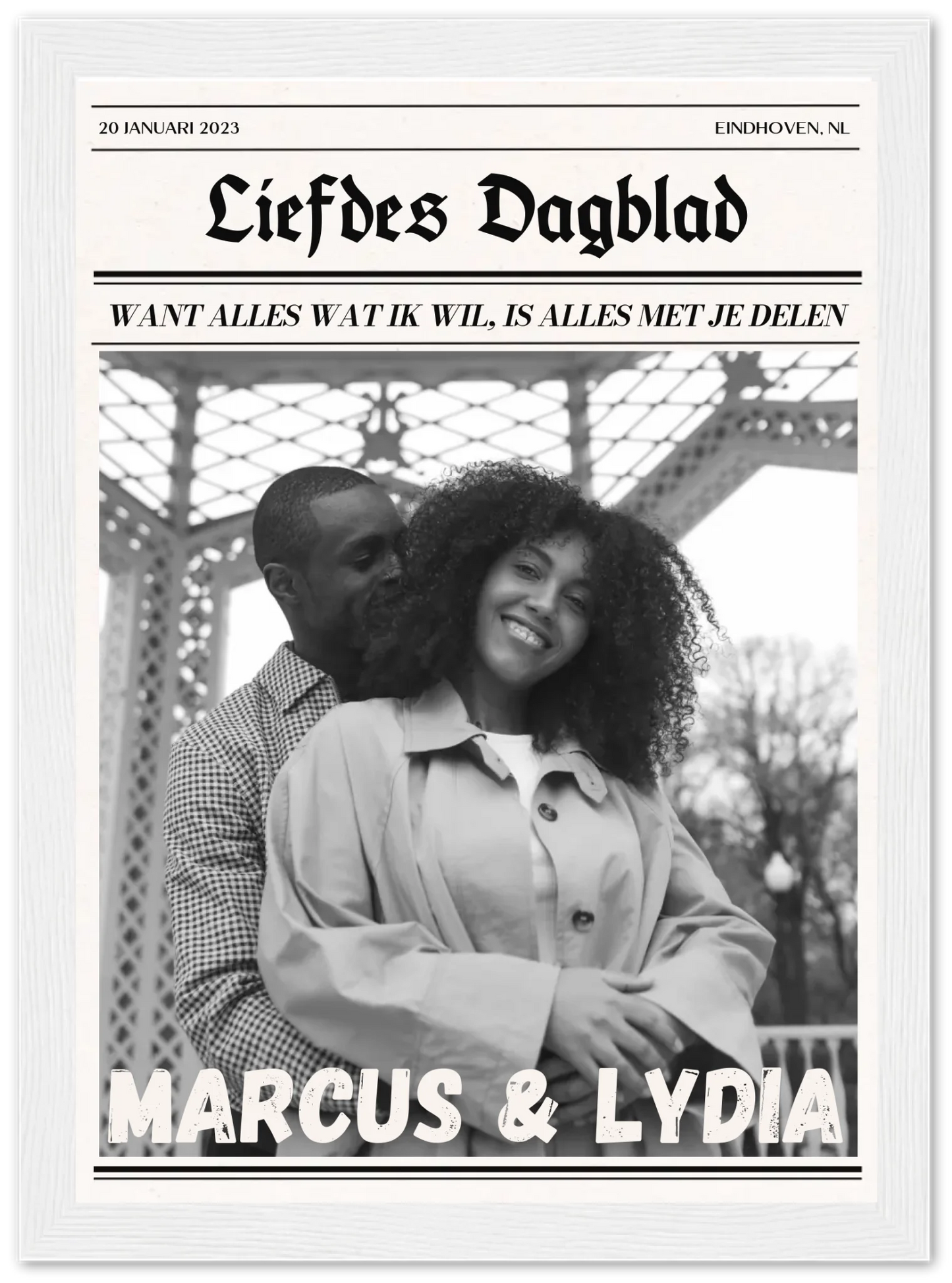 Love Day Ball - Personalized Poster with Frame