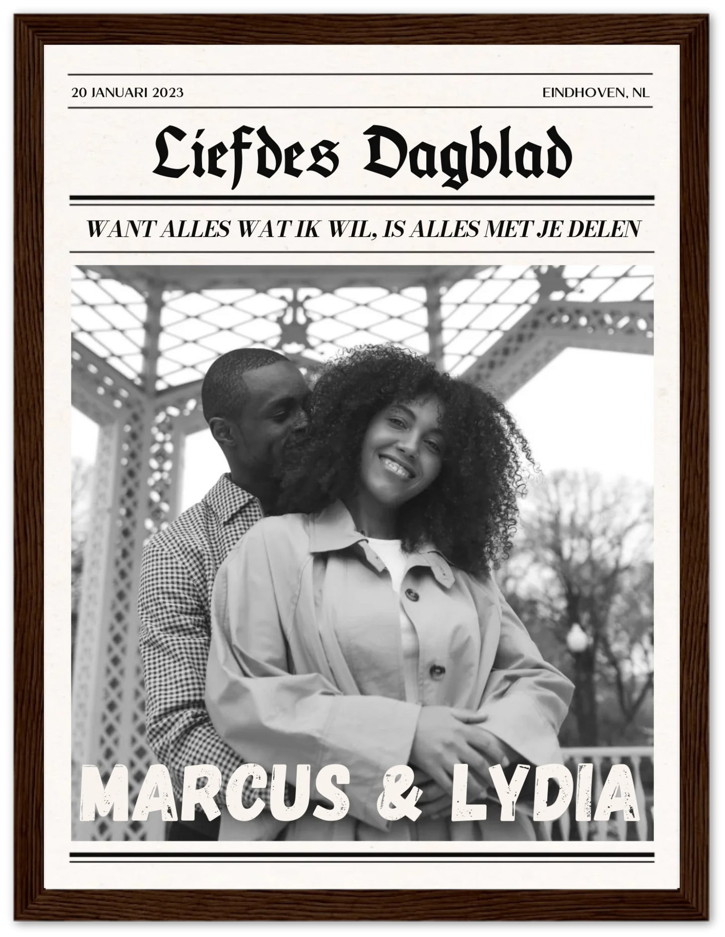 Love Day Ball - Personalized Poster with Frame