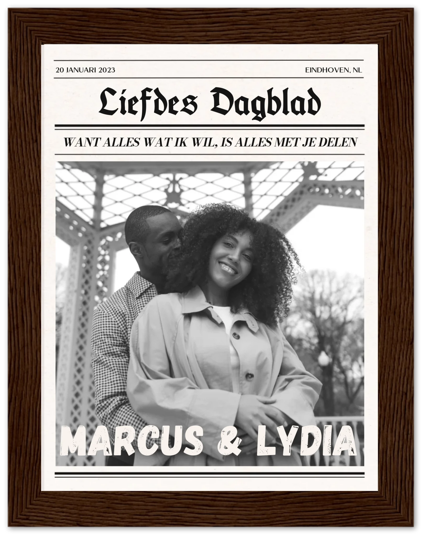 Love Day Ball - Personalized Poster with Frame