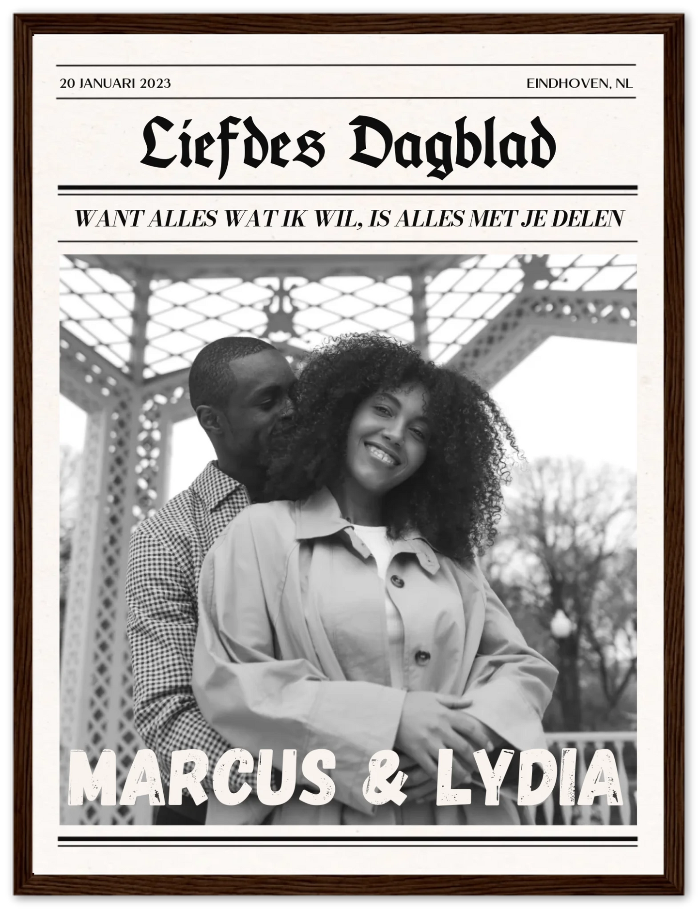 Love Day Ball - Personalized Poster with Frame