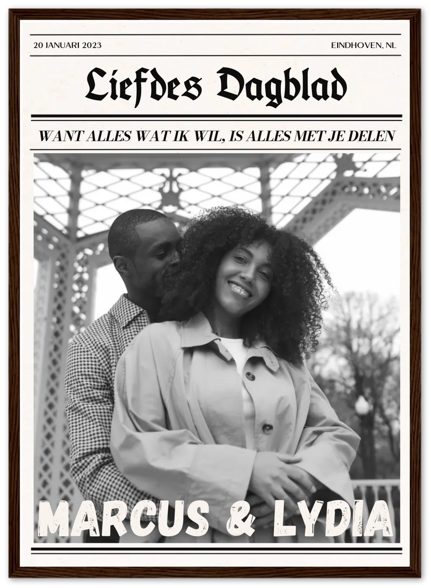 Love Day Ball - Personalized Poster with Frame