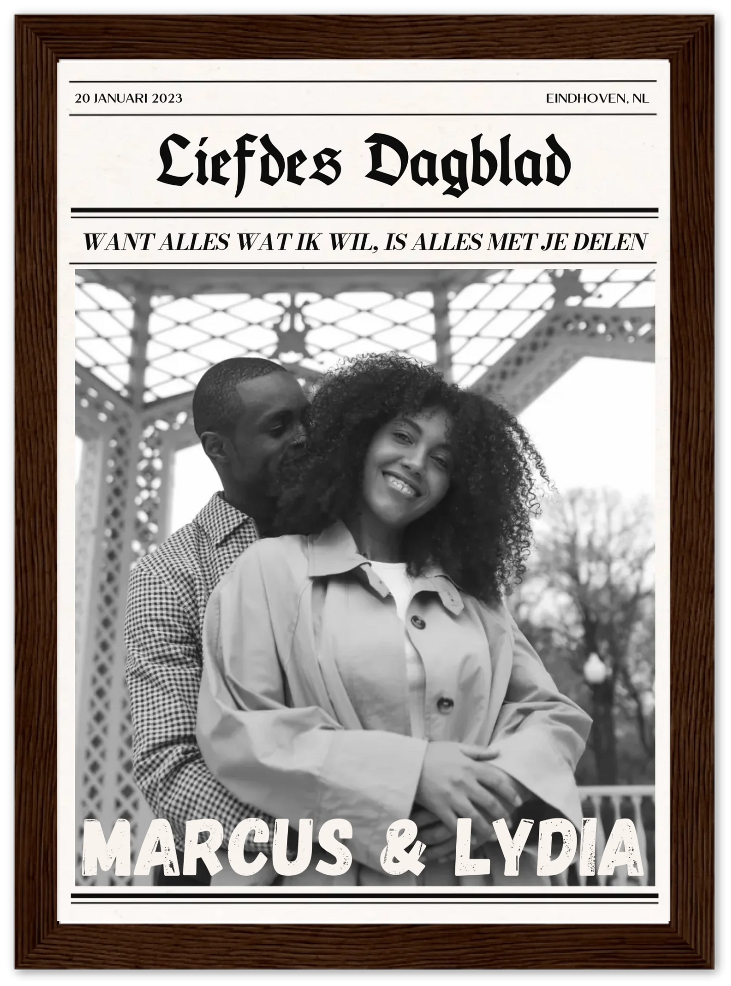 Love Day Ball - Personalized Poster with Frame