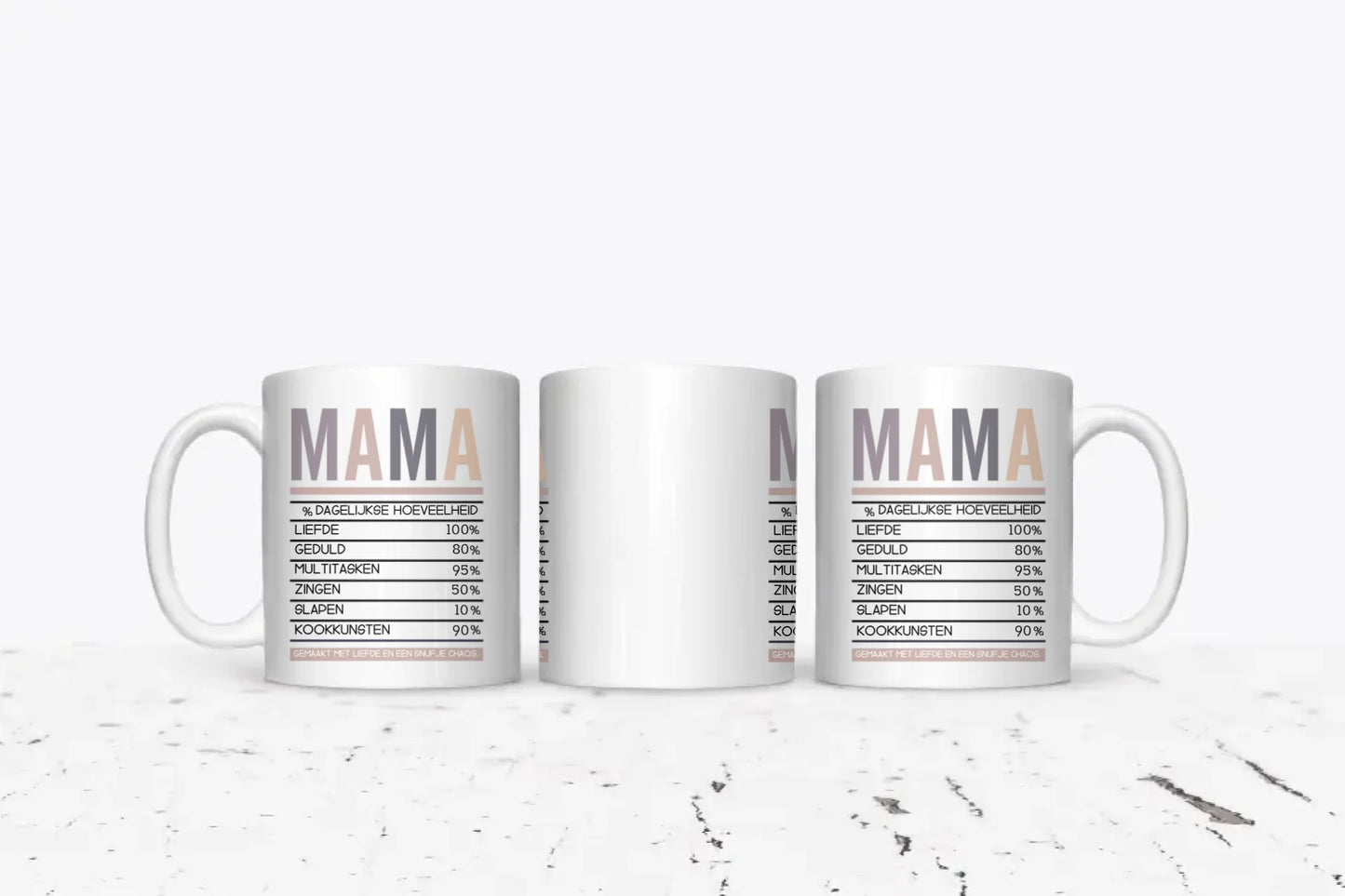 Mama's voedingswaardes - Gepersonaliseerde mok