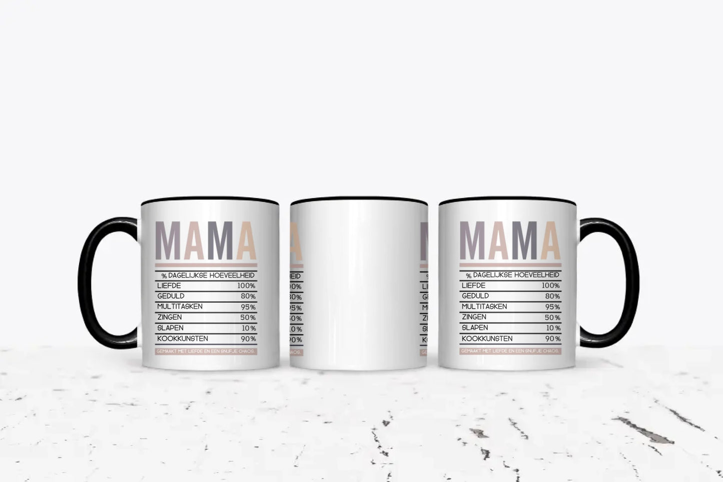 Mama's voedingswaardes - Gepersonaliseerde mok