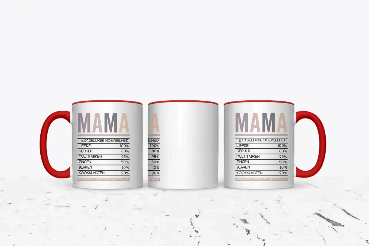 Mama's voedingswaardes - Gepersonaliseerde mok