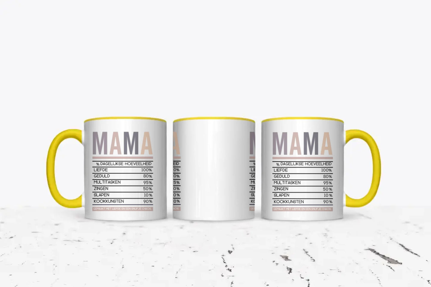 Mama's voedingswaardes - Gepersonaliseerde mok